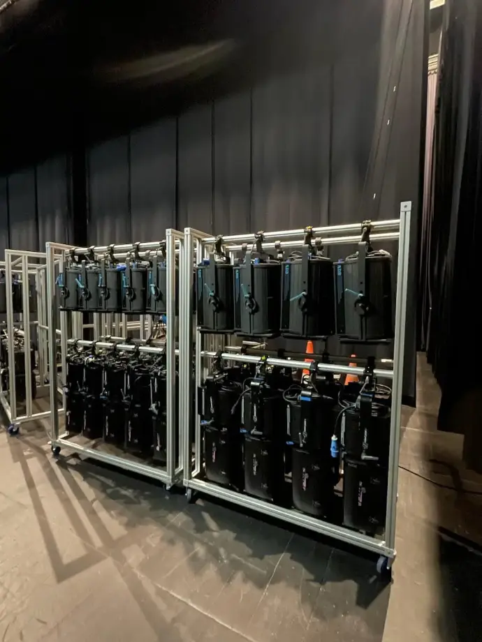 Panière aluminium projecteurs - profilé 45x45mm anodisé