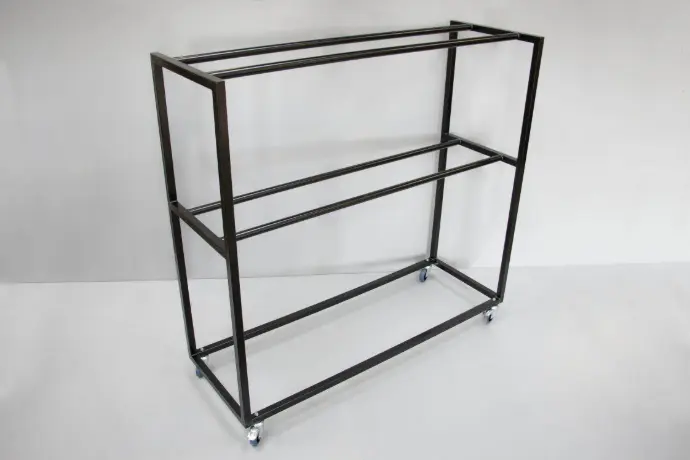 Chariot pour projecteurs en acier - transport sécurisé découpe PAR asservis