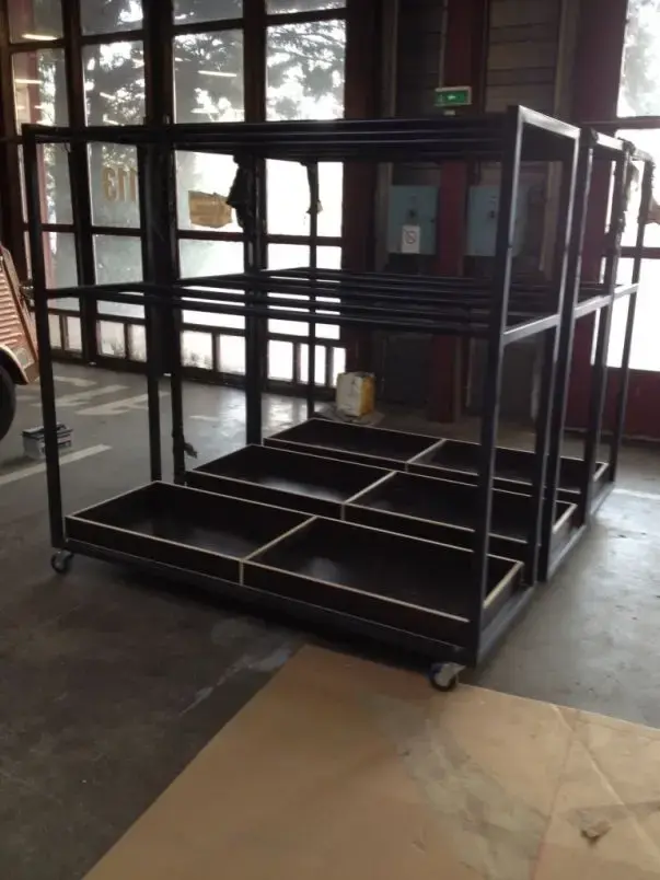 Panière projecteurs acier - supports tube rond 40mm