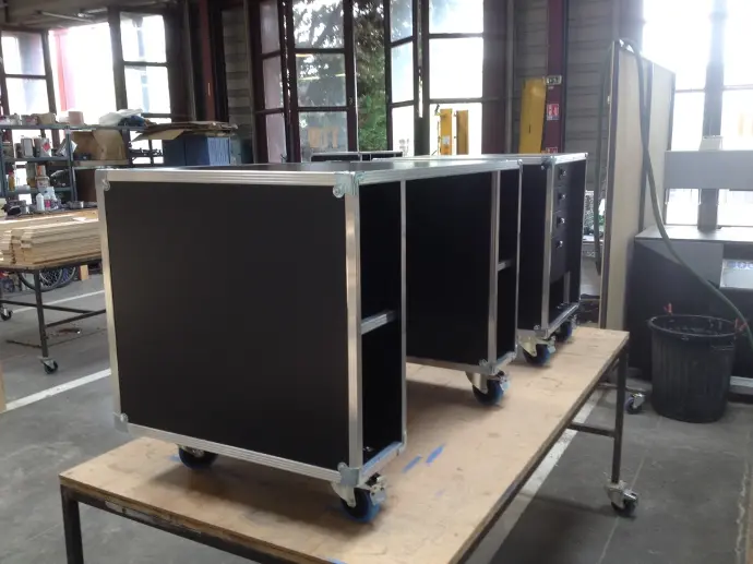 Meuble régie aluminium modulaire pour spectacle professionnel