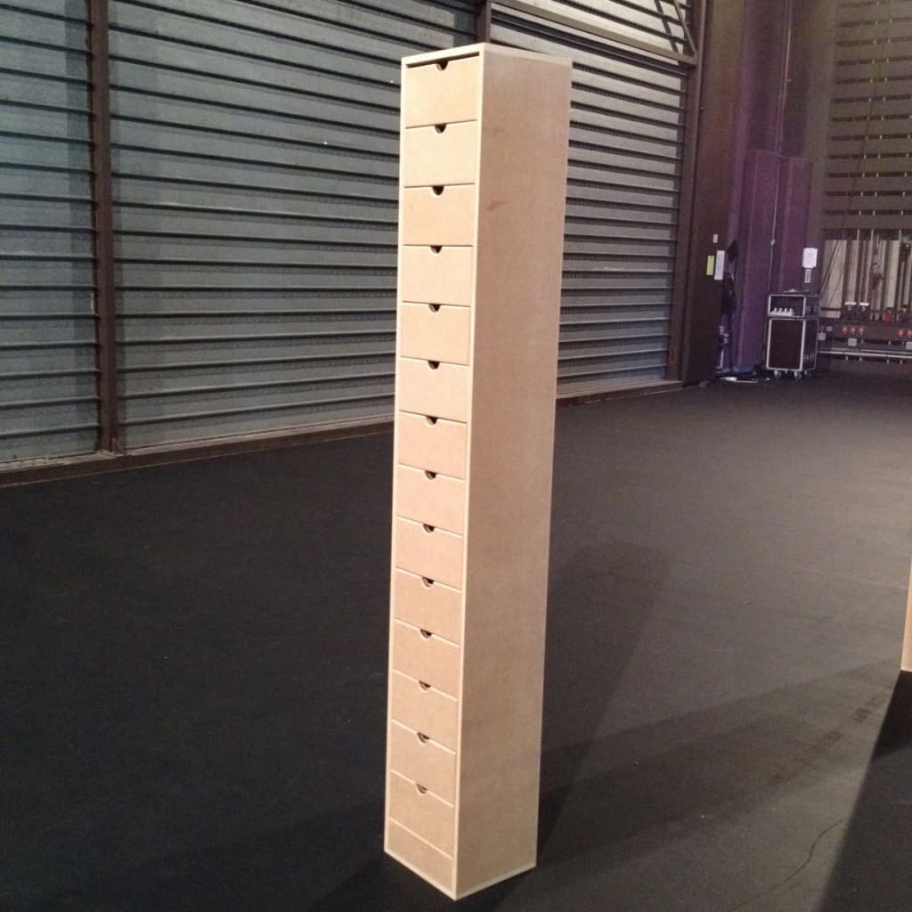 Colonne rangement filtre avec 14 tiroirs pour accessoires d'éclairage spectacle